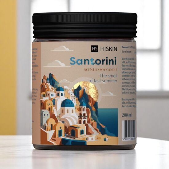 Lumanare HiSkin Santorini, 200 ml