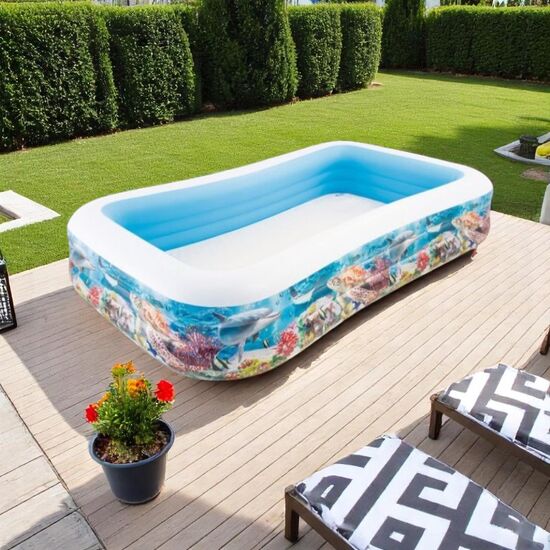 Piscina gonflabila pentru copii INTEX Recif tropical, 305х183х56 cm,  6+