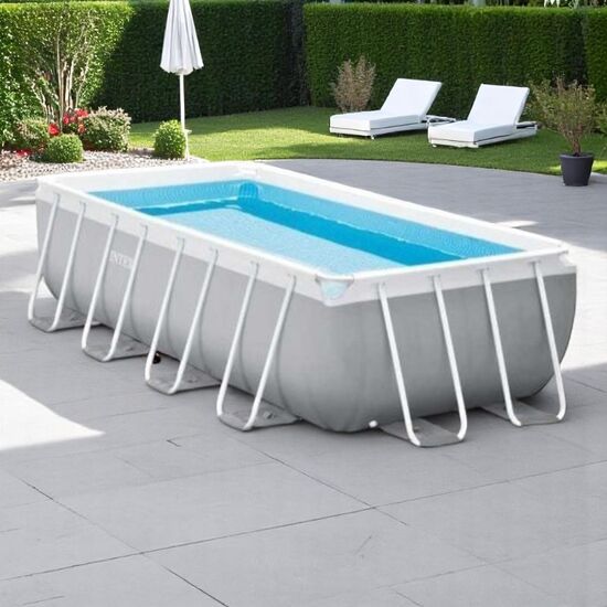 Бассейн INTEX PRISM FRAME RECTANGULAR, металлический каркас, 400 x 200 x 100 см, 6 836 л