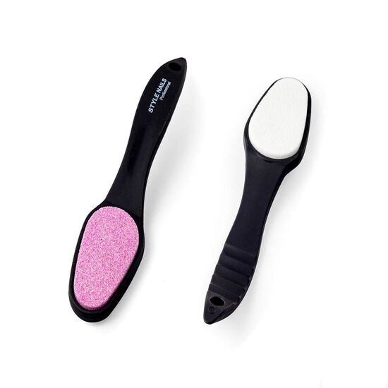 Pemza pentru calcaie STYLE NAILS, 2 in 1, Placa lata, Piatra naturala