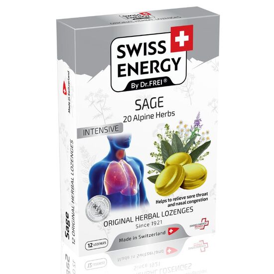 Drajeuri SWISS ENERGY SALVIE, blister, 12 buc, 2 image