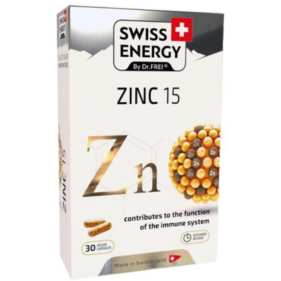Витамины в капсулах SWISS ENERGY ZINC 15 мг, блистер, 30 капсул, изображение 2