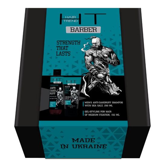 Set pentru coafura HAIR TREND BARBER, Sampon 250 ml si gel de styling 150 ml