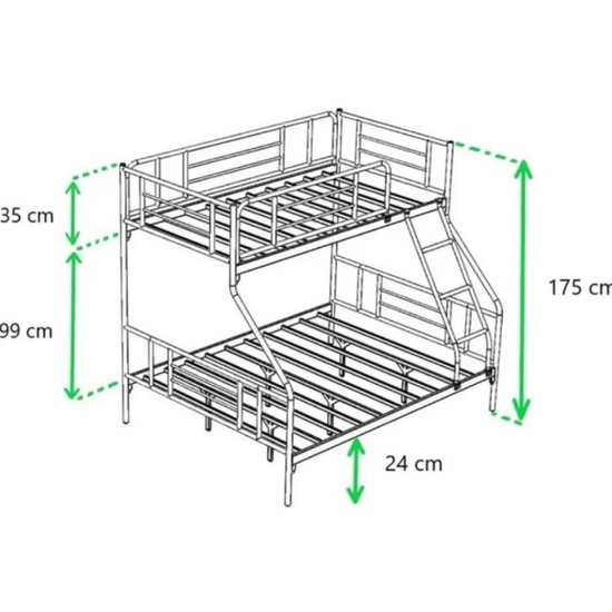 Pat supraetajat EVGER R-70XL, gri, 90/140 x 200 cm, 5 image