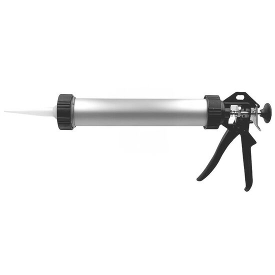 Pistol pentru silicon și mastic BAU WELT, din aluminiu și oțel, 600ml
