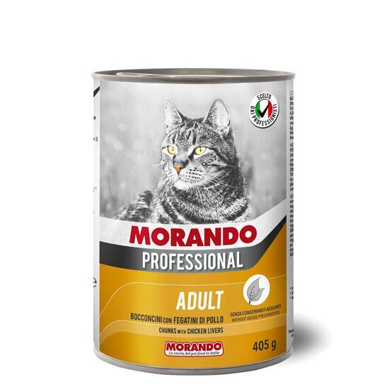 Влажный корм MORANDO PROFESSIONAL Gatto Fegatini di Pollo ficat gaina , Для кошек, 405 г