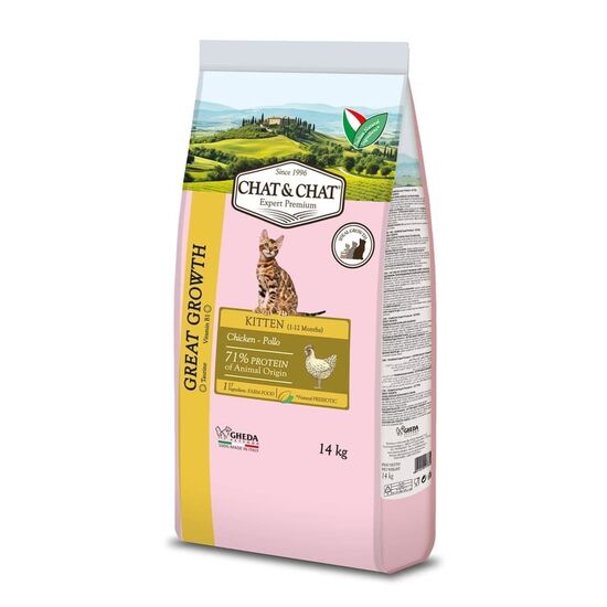 Hrana uscata CHAT&CHAT Expert Kitten, pentru pisici, 14kg