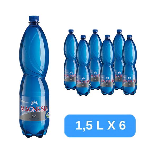Set MAGNESIA Apa minerala naturala-magnezica, plata, 1.5 l, 6 buc
