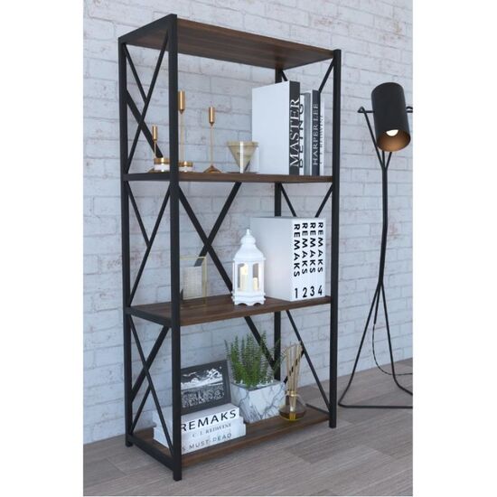 Etajera REMAKS 4 Shelf Metal Walnut