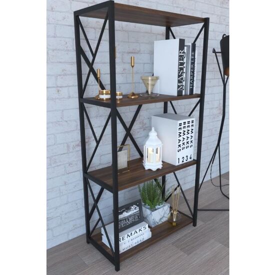 Etajera REMAKS 4 Shelf Metal Walnut, 3 image