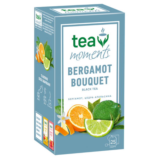 Чай TEA MOMENTS Bergamot Bouquet, 25 пакетиков x 1.8 г