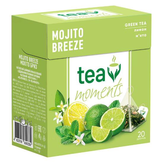 Чай TEA MOMENTS Mojito Breeze, 20 пирамидок x 1.7 г