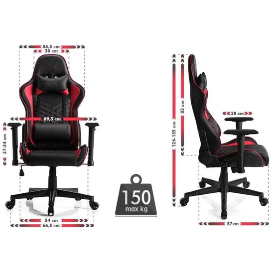 Scaun gaming SENSE7 Spellcaster Black and Red, 4 image