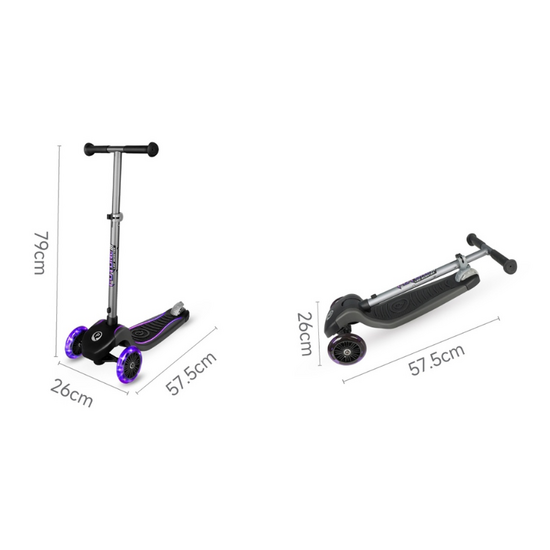 Trotineta QPLAY Future Eco, violet, 4 image