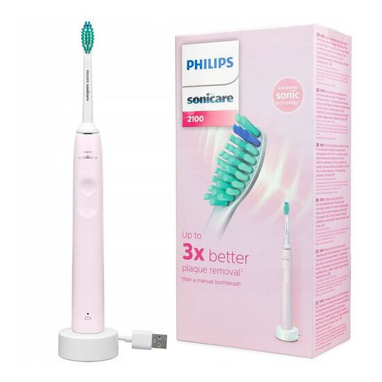 Periuta de dinti PHILIPS HX3651/13 Sonicare Seria 2100, sonica, electrica, roza