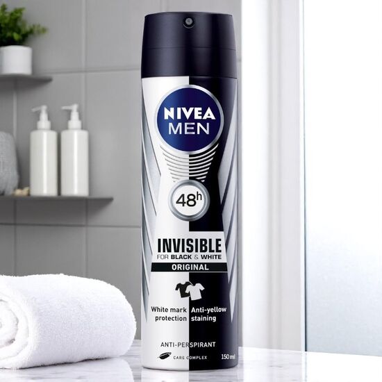 Дезодорант-спрей NIVEA Invisible, Черный и Белый, 150 мл