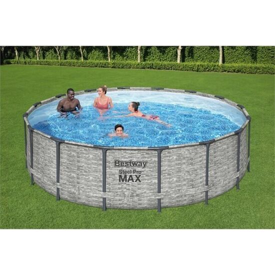 Piscina BESTWAY STEEL PRO MAX, 488х122 cm, 19480 L, cadru metalic, 4 image