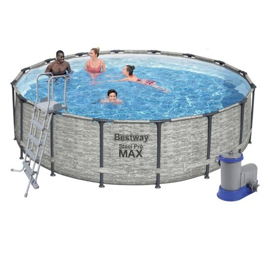 Piscina BESTWAY STEEL PRO MAX, 488х122 cm, 19480 L, cadru metalic, 3 image