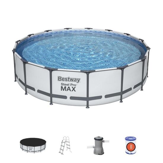 Бассейн BESTWAY STEEL PRO MAX, 457х107 см, 14970 Л, металлический каркас, изображение 2