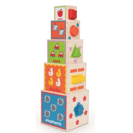 Piramida din cuburi din lemn HAPE cu sorter, 2 image