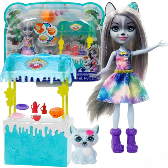Игровой набор MATTEL Enchantimals, Магазинчик с вафлями Хаски Хавны
