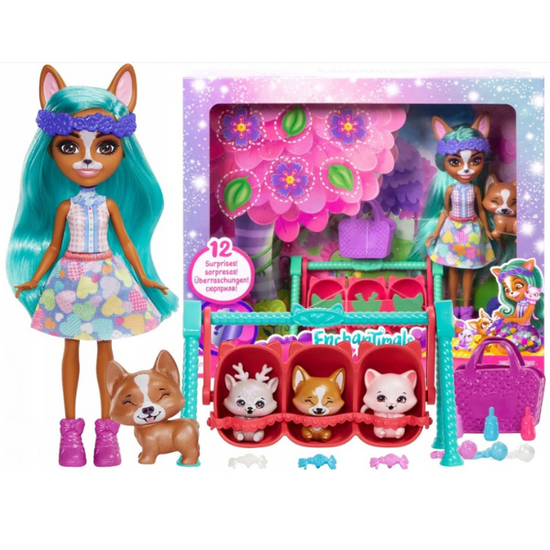 Игровой набор MATTEL Enchantimals, Друзья-малыши, Корги Криция и Шуо, изображение 2