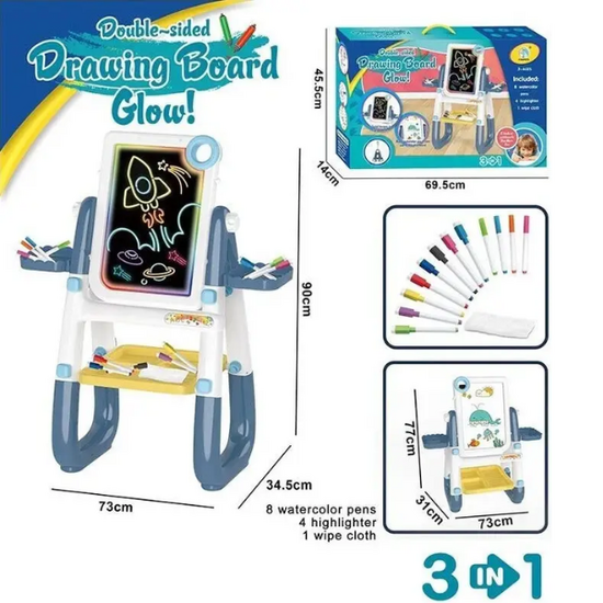 Мольберт ESSA TOYS, детский, с подсветкой, синий