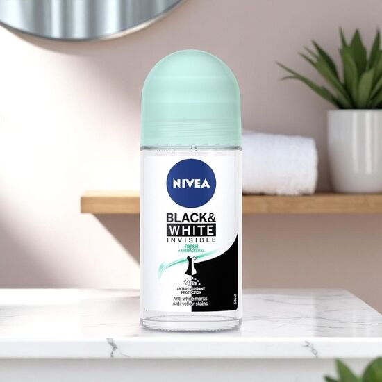 Антиперспирант ролл-он NIVEA DEO Черный и Белый, для женщин, 50 мл