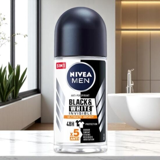 Антиперспирант ролл-он NIVEA Ultimate Impact, для черного и белого, 50 мл