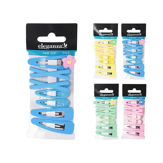 Set agrafe Eleganza Clip, 6.5 cm, metal,  7 buc