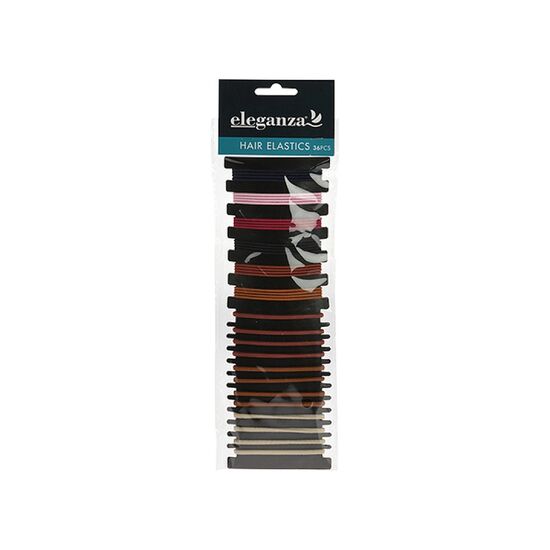Set elastice pentru par Eleganza, subtiri, 36 buc
