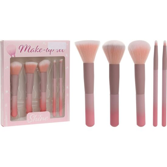 Set pensule pentru machiaj Eleganza Shine, 5 buc