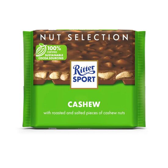 Ciocolata cu nuci de caju RITTER SPORT, 100 gr