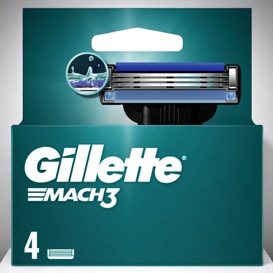 Кассеты GILLETTE MACH3 3 лезвия, 4 шт