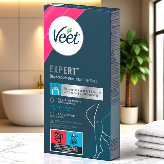 Восковые полоски VEET EXPERT, для чувствительной кожи   20 шт