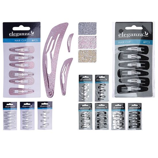 Set agrafe pentru par Eleganza Prinzator, 2.8/4.6 cm, 6 buc