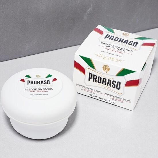 Мыло для бритья PRORASO(банка) для чувствительной бороды, 150 мл