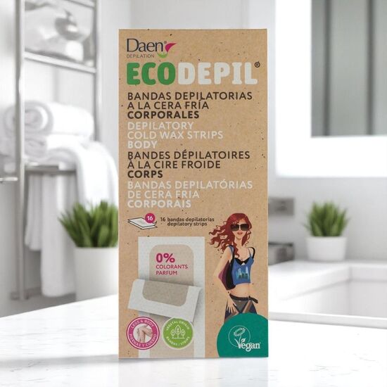 Bосковые полоски DAEN ECOdepil, vegan, для тела, 16 шт