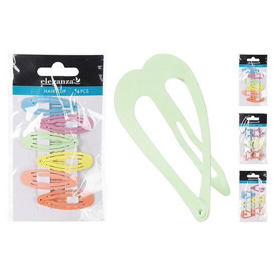 Set agrafe pentru par Eleganza Clip, 4.5 cm, metal, 6 buc