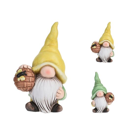Figurina ProGarden Pitic cu faguri si palarie mare, 20 cm