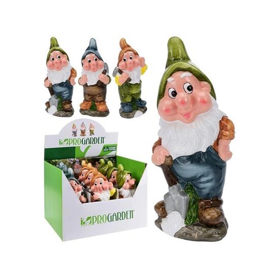 Figurina ProGarden Pitic cu instrument, ceramic, 30 cm