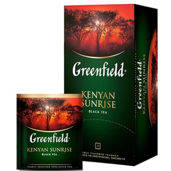 Ceai negru GREENFIELD Kenyan Sunrise, 25 plicuri