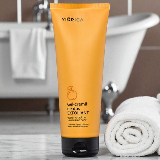 Gel-Crema De Dus Exfoliant Viorica, 250 ml