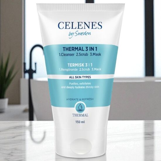 Маска/пилинг/гель CELENES Thermal, очищающий, 3В1, для всех типов кожи, 150мл