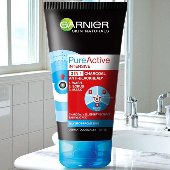 Гель GARNIER Pure Active Intensive, 3in1,очи 150мл
