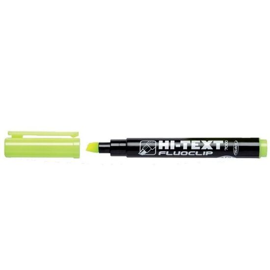 Tекстовыделитель HI-TEXT Fluoclip, желтый