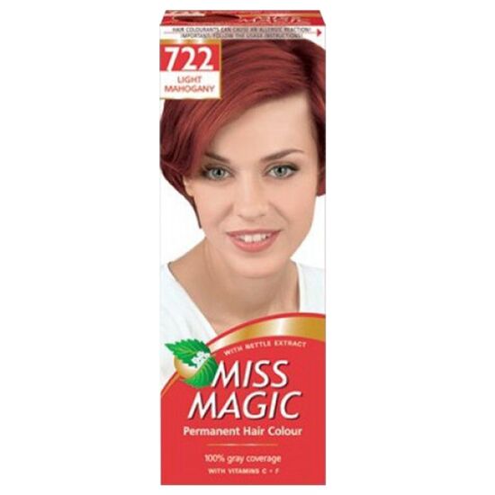 Стойкая краска для волос MISS MAGIC, 722 - Светлый махагон, 90 мл