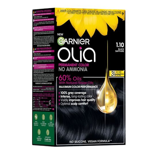 Vopsea par GARNIER OLIA Full Kit 1.10 Negru Safir