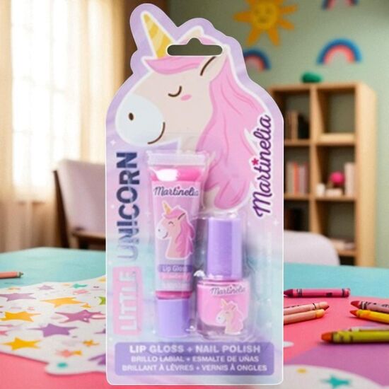 Набор MARTINELIA Little Unicorn Duo, блеск для губ и лак для ногтей