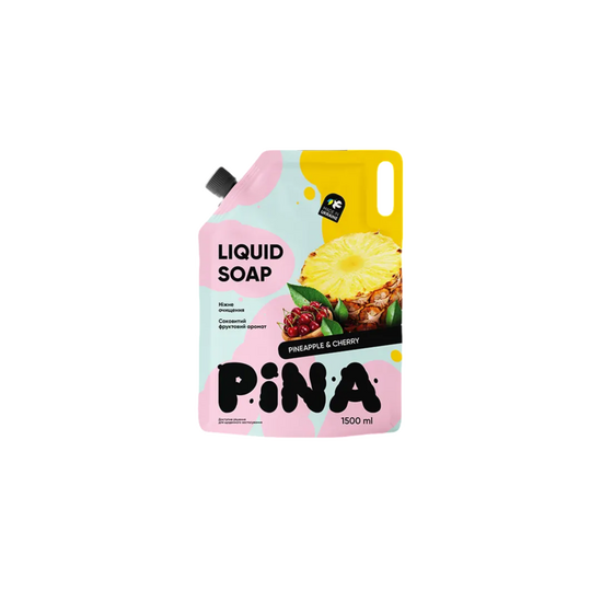 Sapun lichid PINA Pineapple and cherry, 1500 ml, rezerva